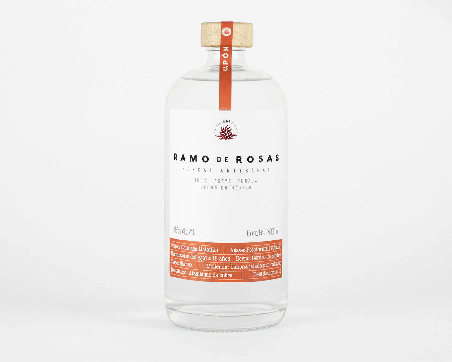 Mezcal Ramo de Rosas Tobalá Capón 700ml